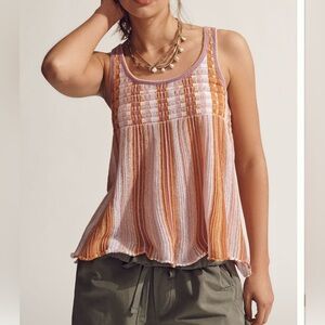 Anthropologie Maeve Purple and Orange Knit Top